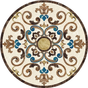 New Marble Design Waterjet Round Medallions