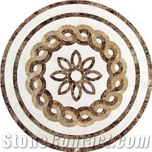 New Marble Design Waterjet Round Medallions
