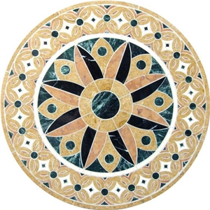 New Marble Floor Waterjet Mosaic Medallions