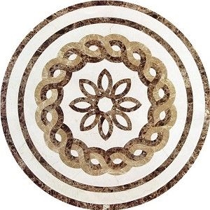 New Marble Floor Waterjet Mosaic Medallions
