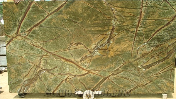 Rain Forest Green Marble Slabs Polished Floor Tile