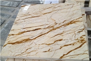 Sofitel Gold Marble Slabs Polished Tiles