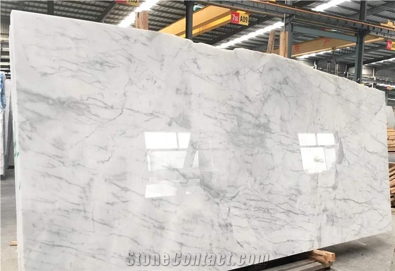 Statuario White Marble Wall Tile 2cm Slabs