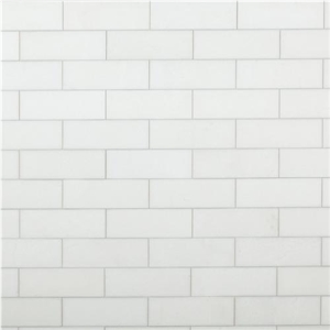 Thassos Herringbone Kitchen Backsplash Mosaic