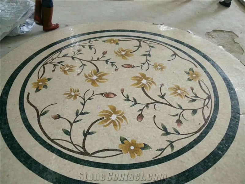 Waterjet Marble Floor Composited Medallions