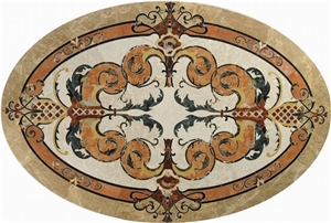 Waterjet Marble Floor Composited Medallions