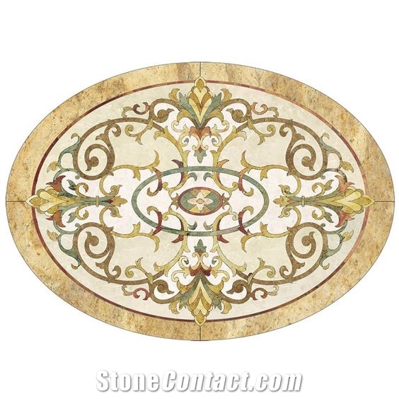 Waterjet Marble Floor Composited Medallions