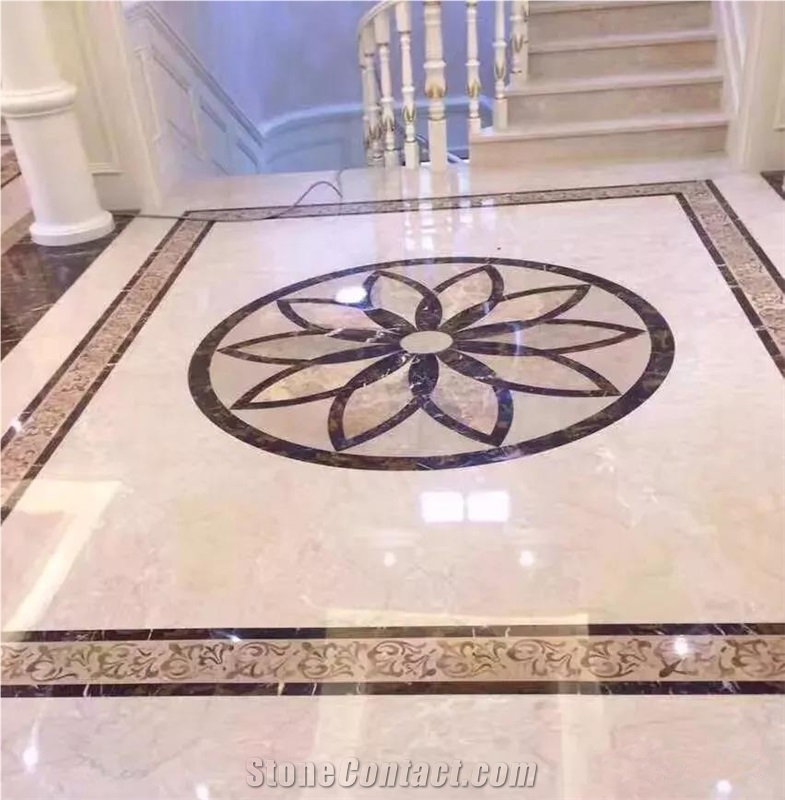 Waterjet Marble Floor Composited Medallions