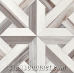 Waterjet Marble Kitchen Backsplash Pattern Mosaic