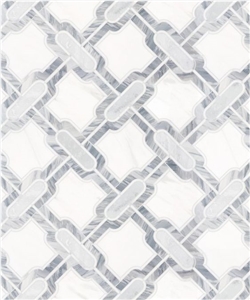 Waterjet Marble Kitchen Backsplash Pattern Mosaic