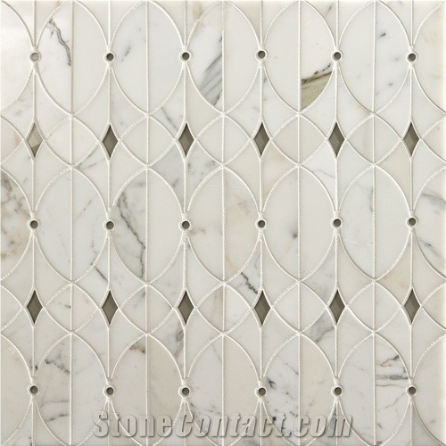 Waterjet Marble Kitchen Backsplash Pattern Mosaic