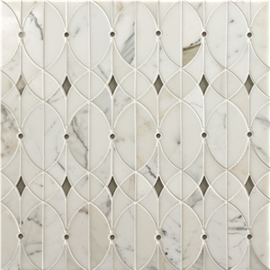 Waterjet Marble Kitchen Backsplash Pattern Mosaic