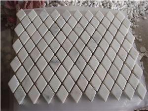 White Marble Wall Mosaic Tiles for Bathroom