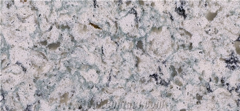 Green Decorative Pattern Vemy Quartz Stone