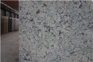 Green Decorative Pattern Vemy Quartz Stone