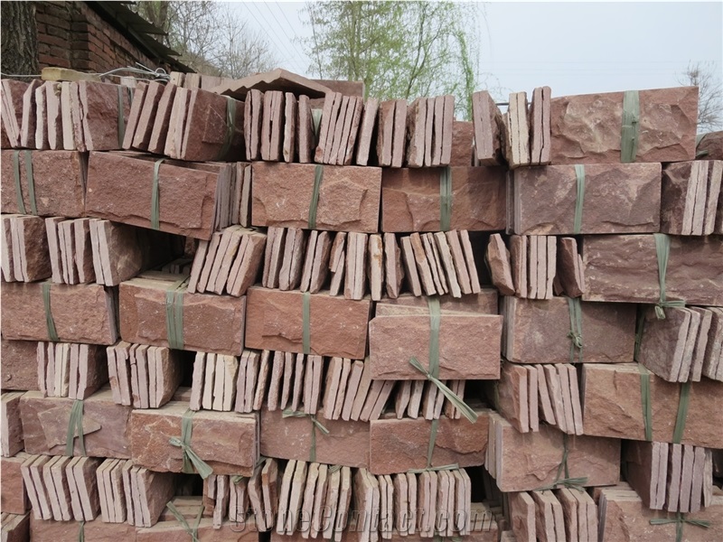Exterior Wall Mushroomed Wall Stone Sorghum Red