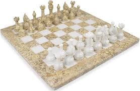 Mi 23 Chess Boards Made with Marble and Onyx in Different Colors