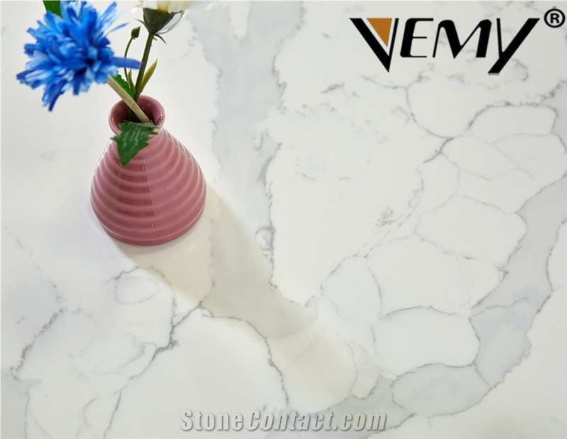 Vm-17121calacatta Quartz Stone Slabs