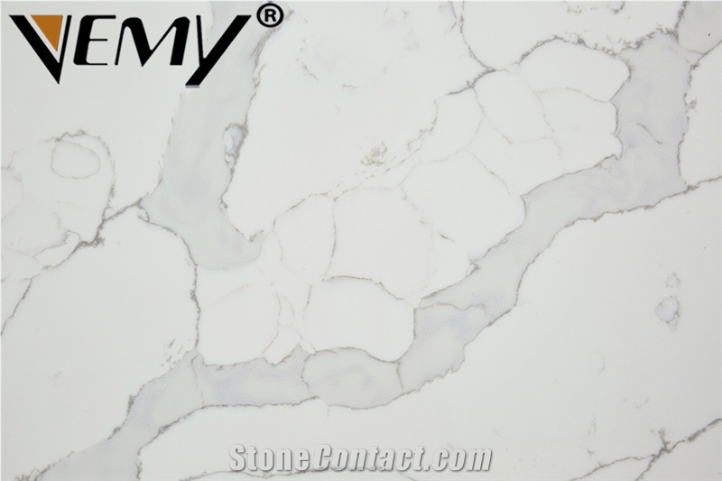 Vm-17121calacatta Quartz Stone Slabs