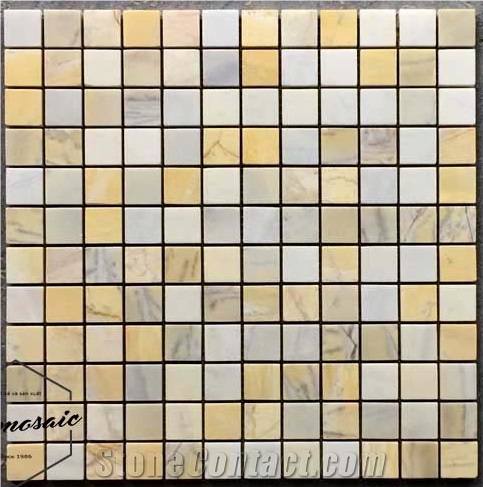 23x23 Yellow Natural Stone Mosaic