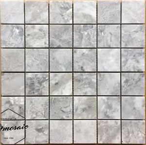 48x48 Light Grey Natural Stone Mosaic