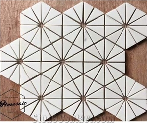 Ivory Hexagon Natural Stone Mosaic Vietnam