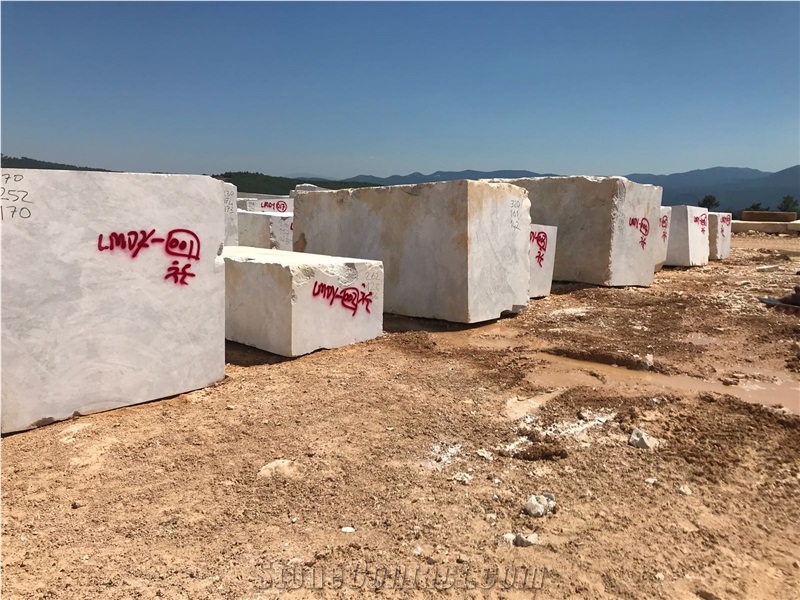 Aegean Semi White Marble Block