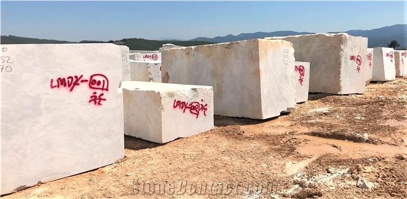 Aegean Semi White Marble Block