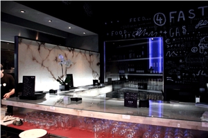 Translucent Groga Alabaster Commercial Bar Top