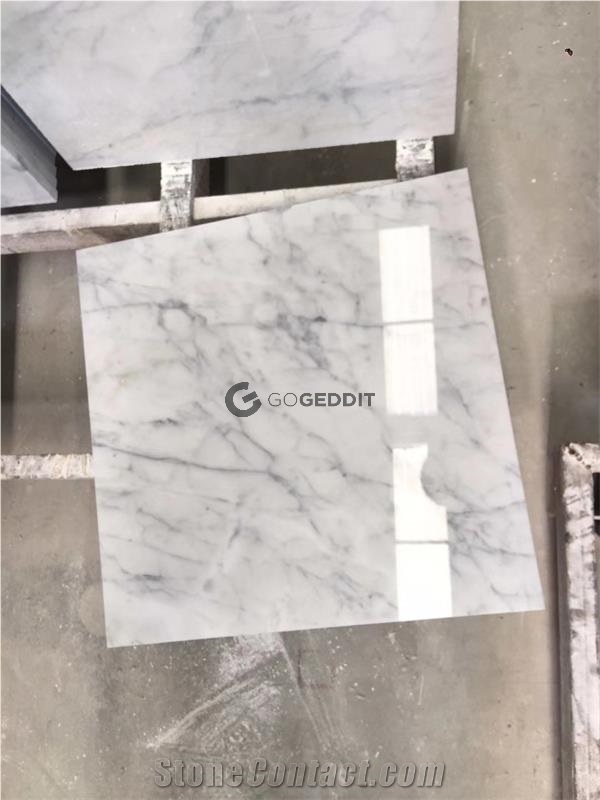 Bianco Carrara Marble Tile 12x24 Polished
