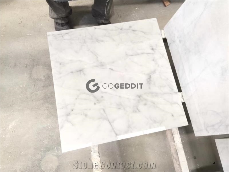 Carrara Bianco Marble Floor Tile Honed 12x24