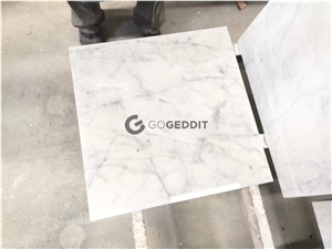 Carrara Bianco Marble Floor Tile Honed 12x24