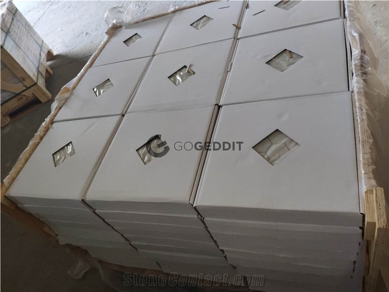 Carrara White Honed 3/4 Penny Round Marble Mosaic