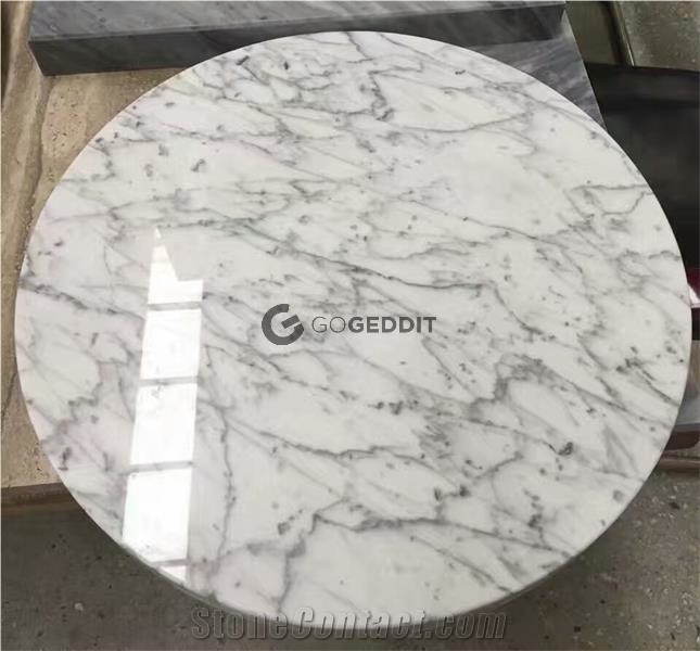 Carrara White Round Marble Table Top
