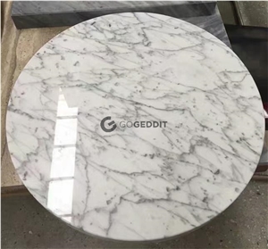 Carrara White Round Marble Table Top Carrara White Round Marble Table Top