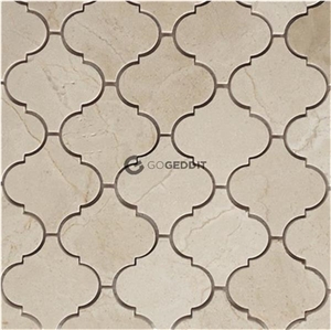 Crema Marfil Arabesque Lantern Marble Mosaic Tile