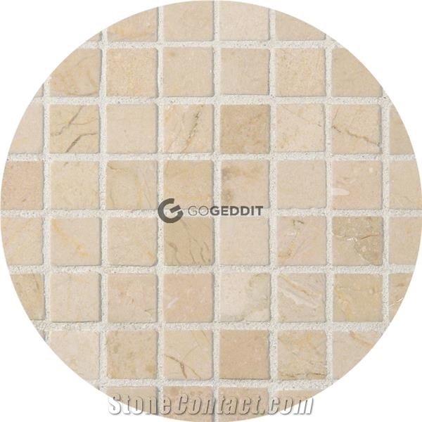 Crema Marfil Marble 5/8x5/8 Square Mosaic Tile
