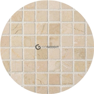 Crema Marfil Marble 5/8x5/8 Square Mosaic Tile