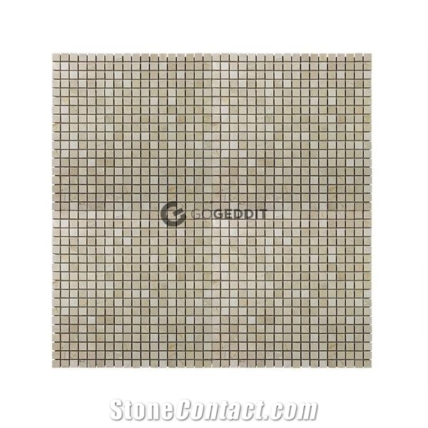 Crema Marfil Marble 5/8x5/8 Square Mosaic Tile