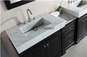 Italy White Carrara Marble Bath Top