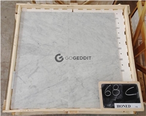 Polished Carrara White Marble Floor Tile 12x12