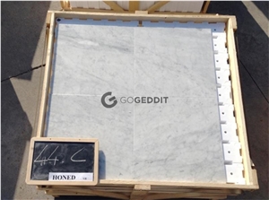 Polished Carrara White Marble Floor Tile 12x12