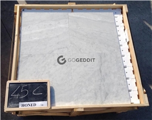 Polished Carrara White Marble Floor Tile 12x12