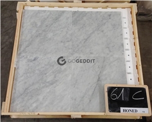Polished Carrara White Marble Floor Tile 12x12