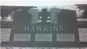 Cross G633 Double Upright Tombstone