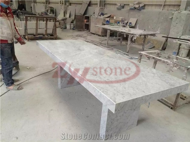 Bianco Statuario Marble Honeycomb Tabletop