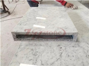 Bianco Statuario Marble Honeycomb Tabletop