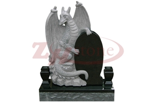 Black Granite Dinosaur Design Pet Tombstone Black Granite Dinosaur Design Pet Tombstone
