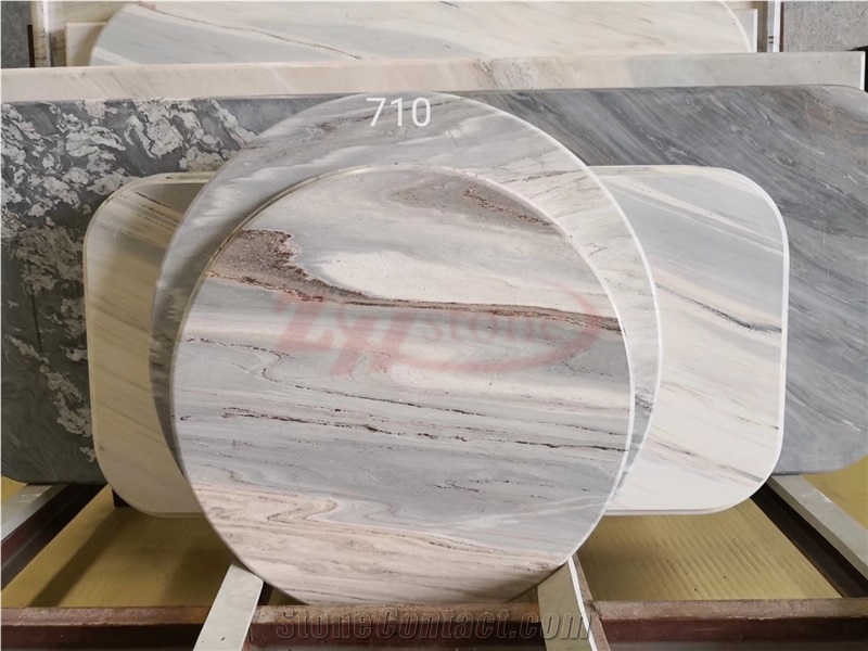 Blue Marble Round Tabletop ,Cafe Tabletop