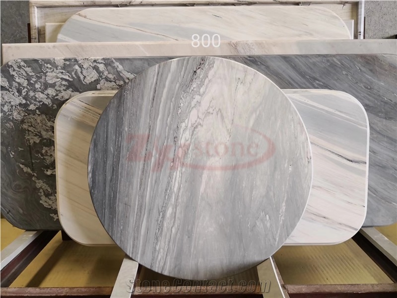 Blue Marble Round Tabletop ,Cafe Tabletop